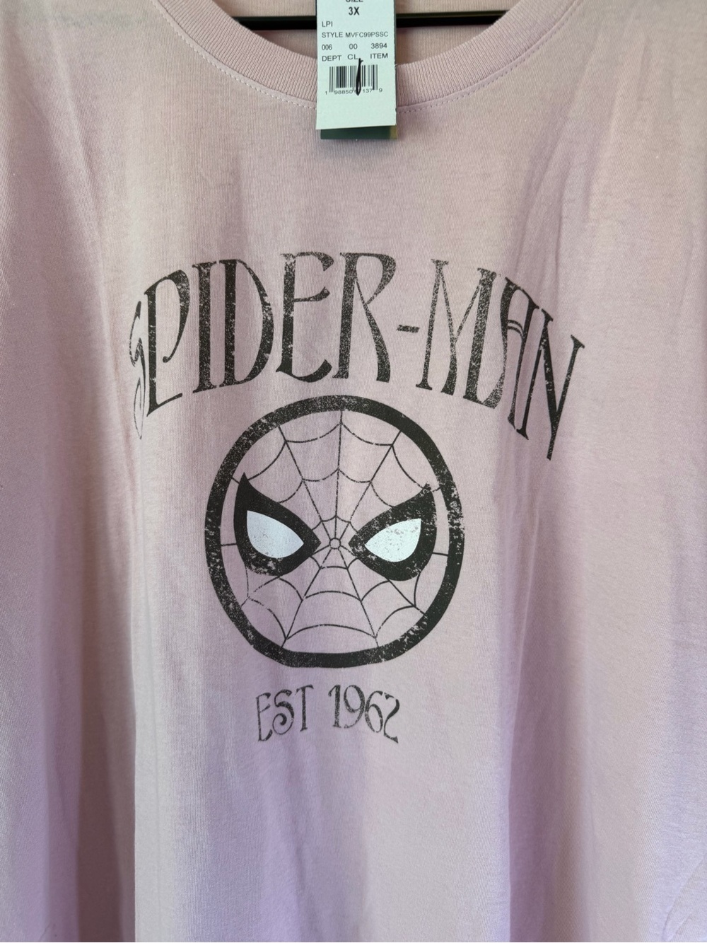 Oversized Spider-Man tshirt NWT Marvel
